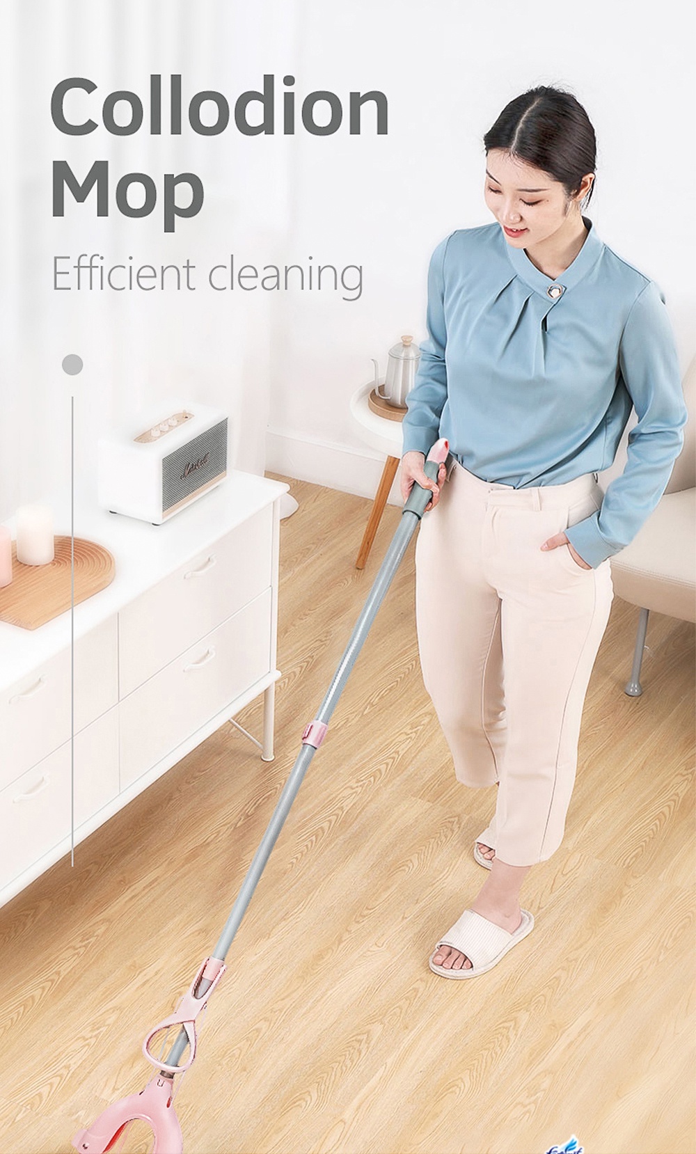 Quick dry PVA sponge floor mop-1